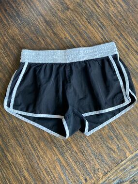OP Low Rise Y2K Black & White Beachy Surfer Girl Retro Mini Board Shorts